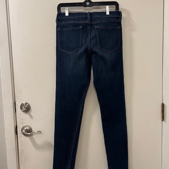 Banana Republic Womens Blue Dark Wash Skinny Fit Jeans Mid Rise Denim Sz 28/6 - Picture 6 of 12